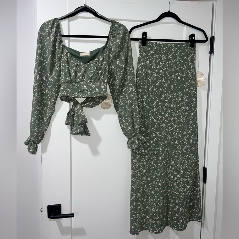 Altar’d State Two Piece Skirt and Long Sleeve Set